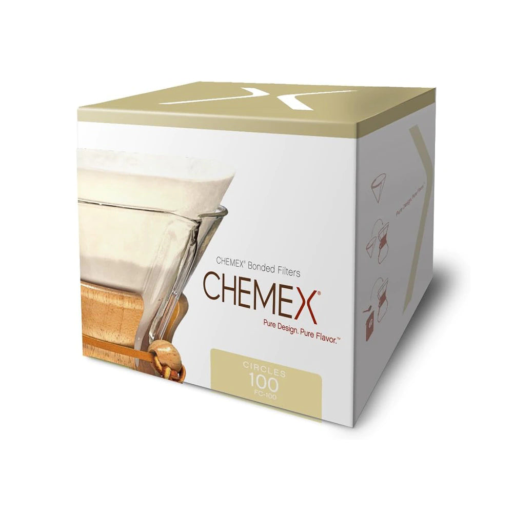 Chemex Bonded White Square Coffee Filters 100 Circles