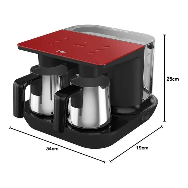 BEKO Turkish Coffee Machine Double Pot TKM8961K (RED)