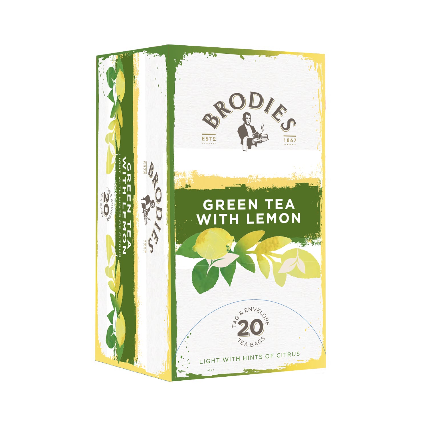 Brodies Green Tea With Lemon Tea Bags