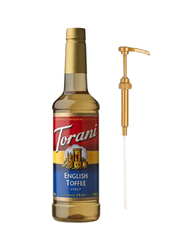 Torani English Toffee Syrup & Torani Dispensing Pump