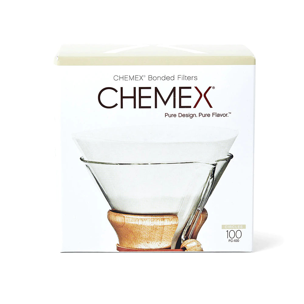 Chemex Bonded White Square Coffee Filters 100 Circles