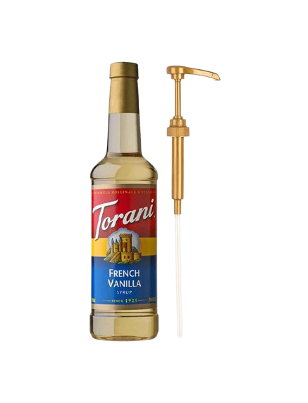 Torani French Vanilla Syrup & Torani Dispensing Pump (Combo Pack)