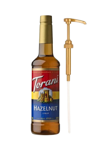 Torani Classic Hazelnut Syrup & Torani Dispensing Pump (Combo Pack)