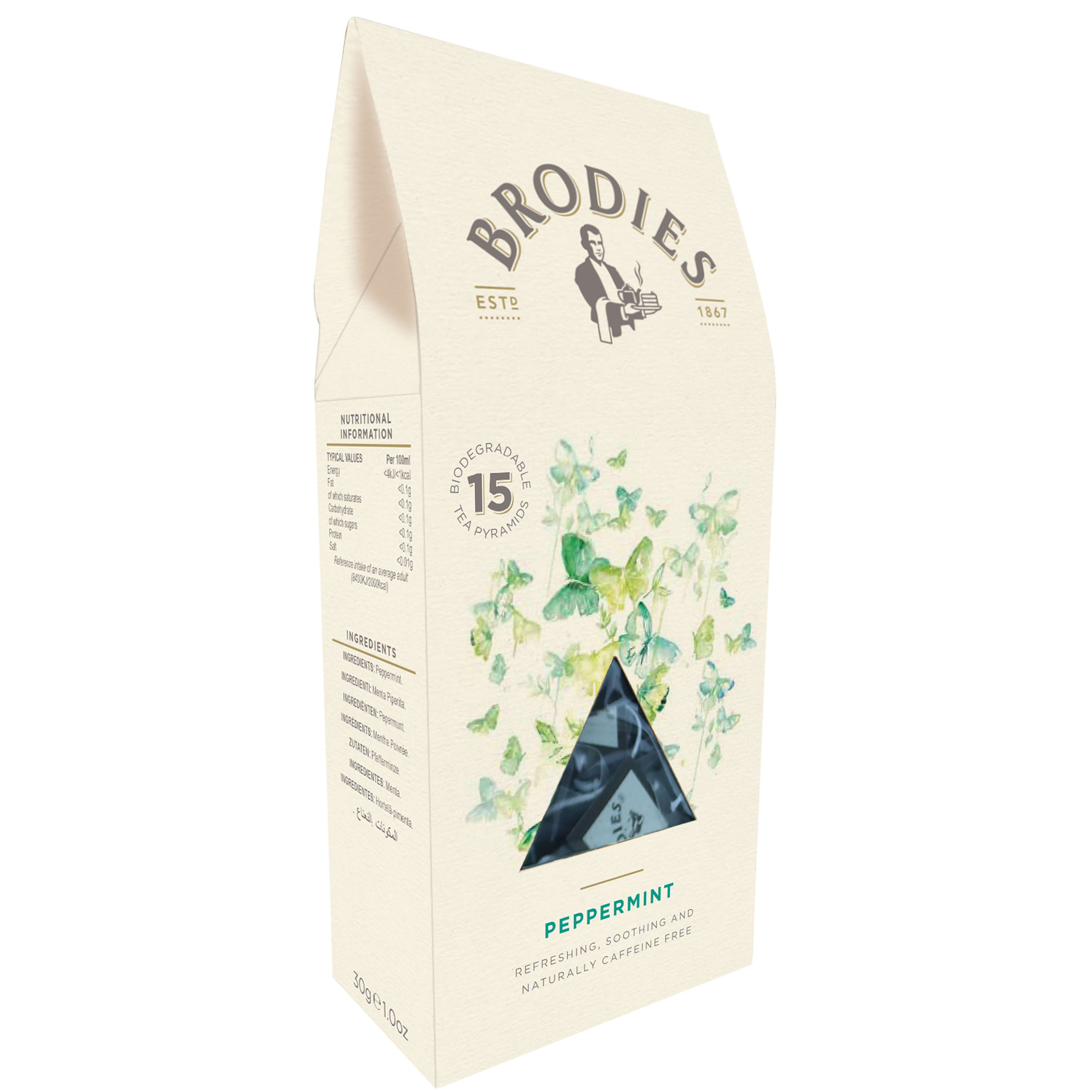 Brodies Peppermint Pyramid Tea