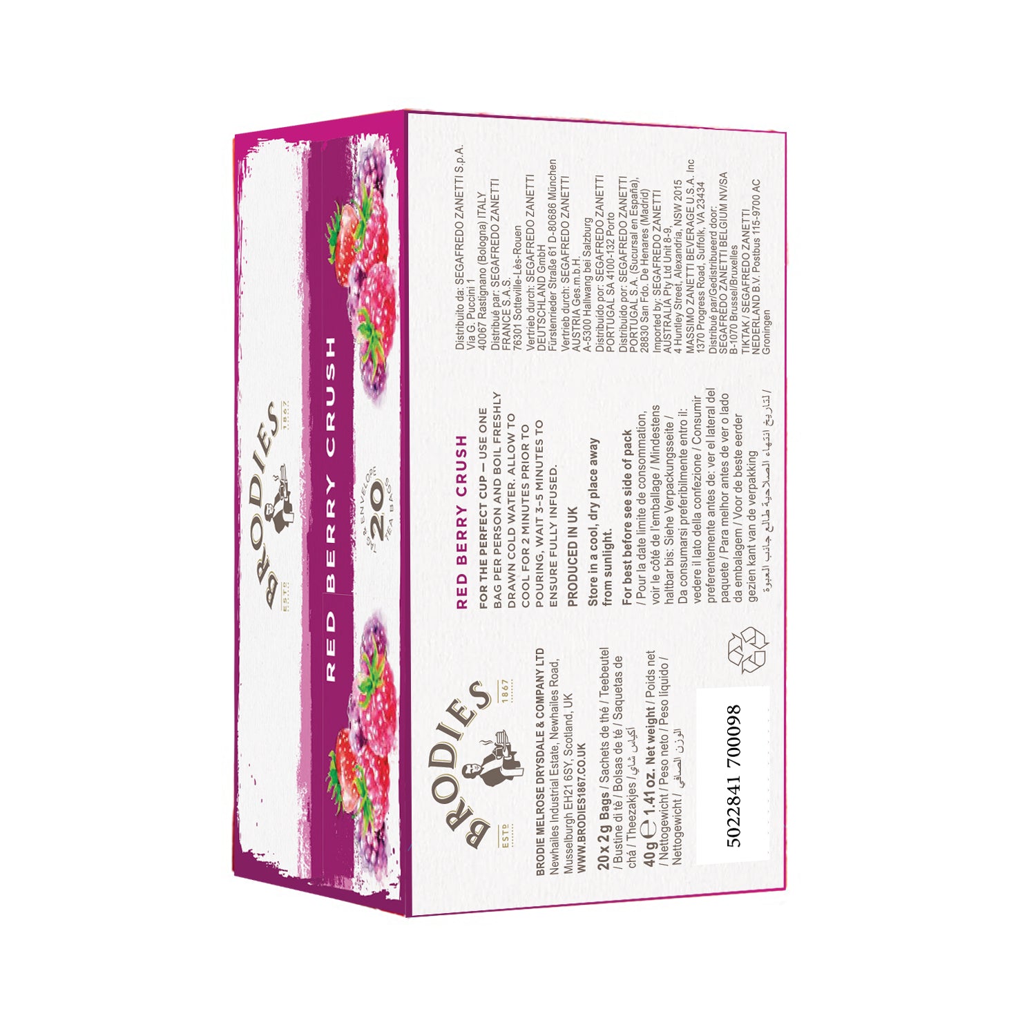 Brodies Red Berry Crush Tea Bags