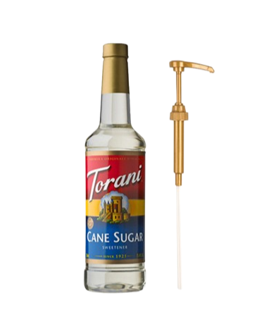 Torani Cane Sugar Sweetner Syrup & Torani Dispensing Pump (Combo Pack)