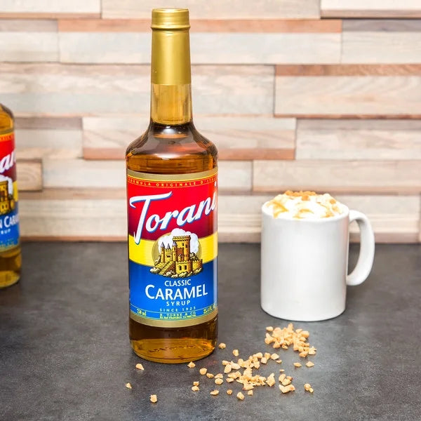 Torani Caramel Classic Syrup & Torani Dispensing Pump (Combo Pack)