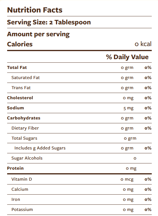 Torani Sugar Free Classic Caramel Syrup 750ml