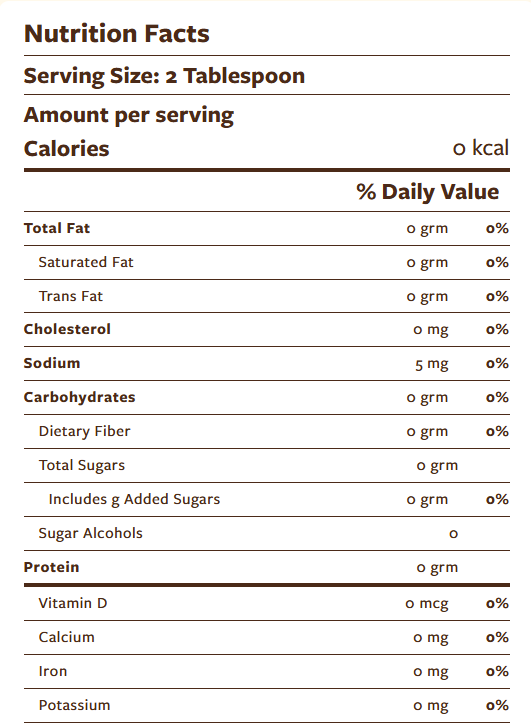 Torani Sugar Free White Chocolate Syrup 750ml